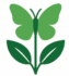 Flower butterfly icon